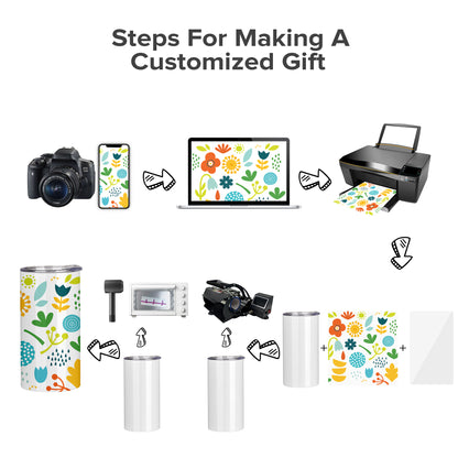 12 oz Sublimation Tumbler - Flat Bottom | 24 Pack - FASTSUB