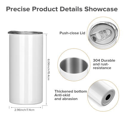 15 oz Sublimation Tumblers White Skinny | 25 Pack - FASTSUB