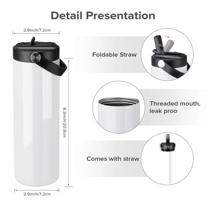20 oz Sublimation Tumbler with Handle | 12 Pack