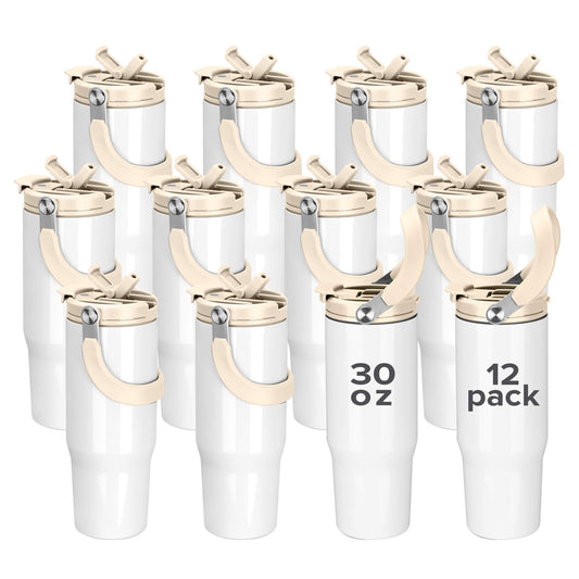 30 oz Sublimation Tumbler with Handle | 12 Pack - FASTSUB