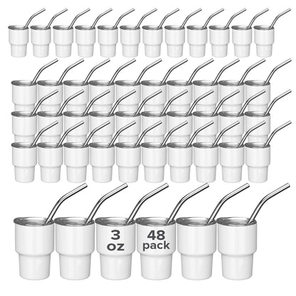 3 oz Sublimation Mini Tumbler | 48 Pack - FASTSUB